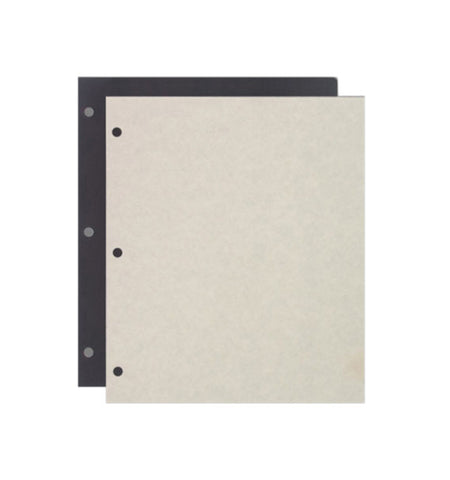 161-D - 12 Heavy Weight Black Scrapbook Pages With 12 Off-White Parchment-like Cover Sheets.